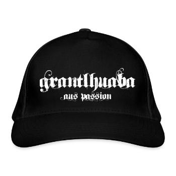 Grantlhuaba aus passion - grantiger Mann - Bio-Baseballkappe - Schwarz - Vorne