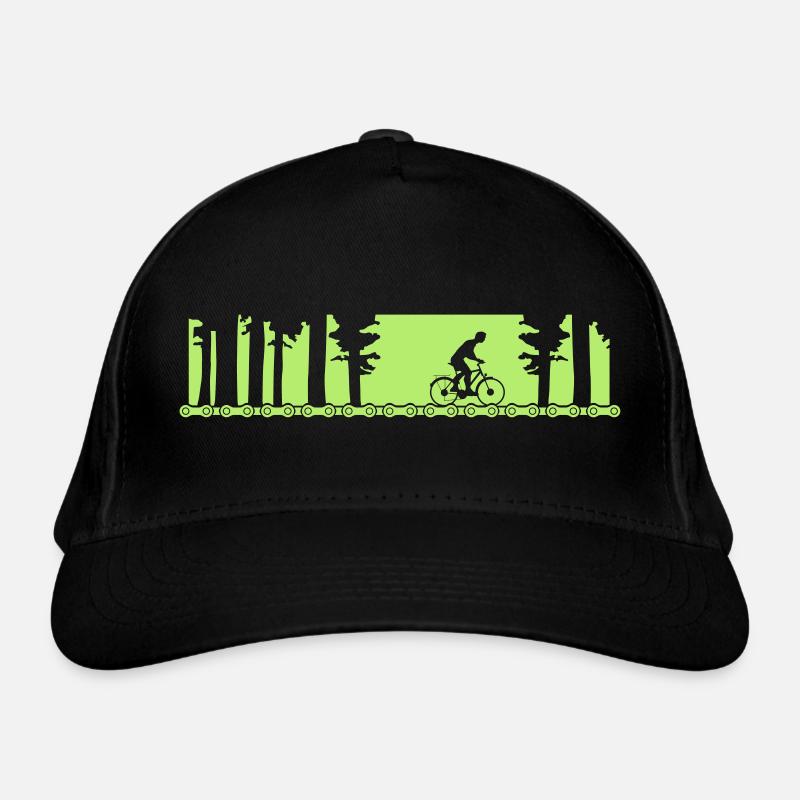 Fahrradtour Waldkette - Minimalistisches Design Bio-Baseballkappe