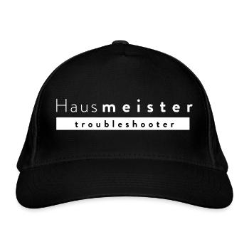 Hausmeister – Troubleshooter - Bio-Baseballkappe - Schwarz - Vorne