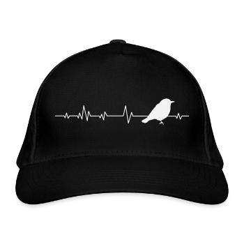 Vogel Vögel - Bio-Baseballkappe - Schwarz - Vorne
