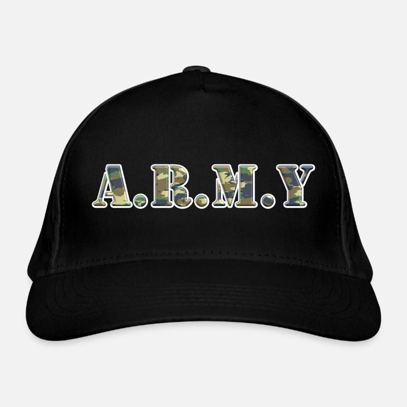 Army dot Design in Camouflage - Bio-Baseballkappe - Schwarz