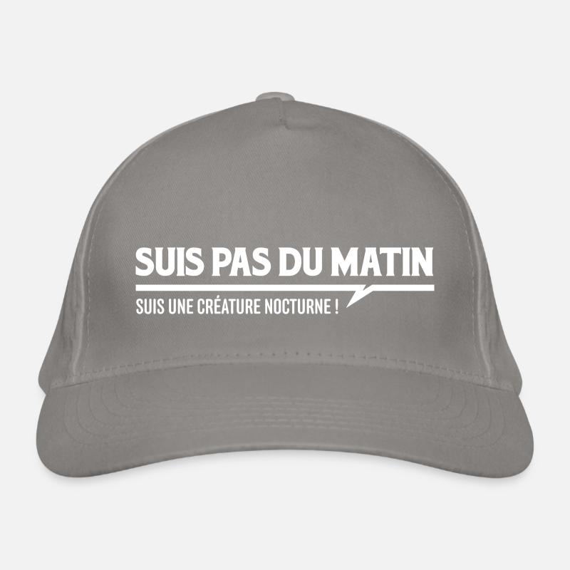 SUIS PAS DU MATIN - Suis une créature nocturne ! Casquette classique bio