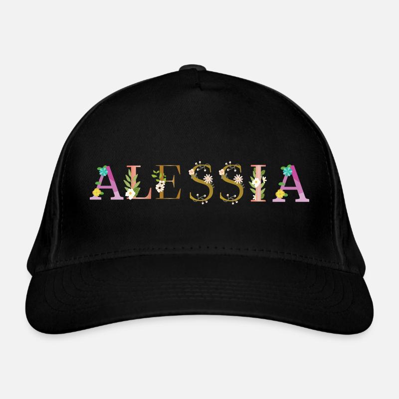 Le nom d’ALESSIA est fleuri Casquette classique bio