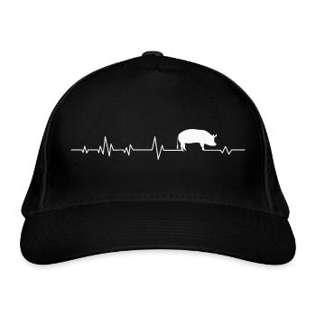 Schwein Schweine - Bio-Baseballkappe - Schwarz - Vorne