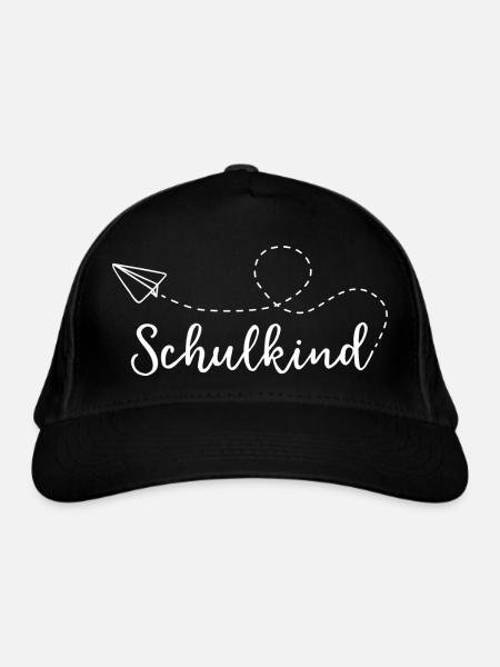 Schulkind - Papierflieger - Bio-Baseballkappe - Schwarz