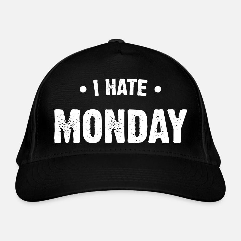I hate monday - Casquette classique bio - noir