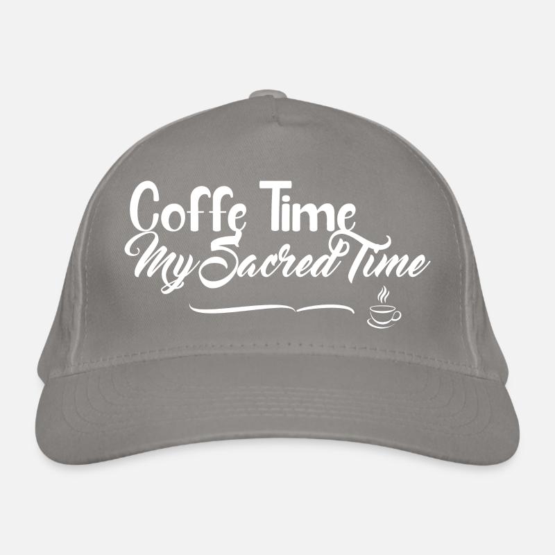 Kaffeezeit - Cooles Design Bio-Baseballkappe
