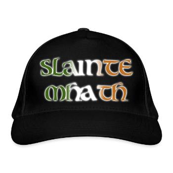 Sláinte mhath Prost! Irische Flagge Irland - Bio-Baseballkappe - Schwarz - Vorne