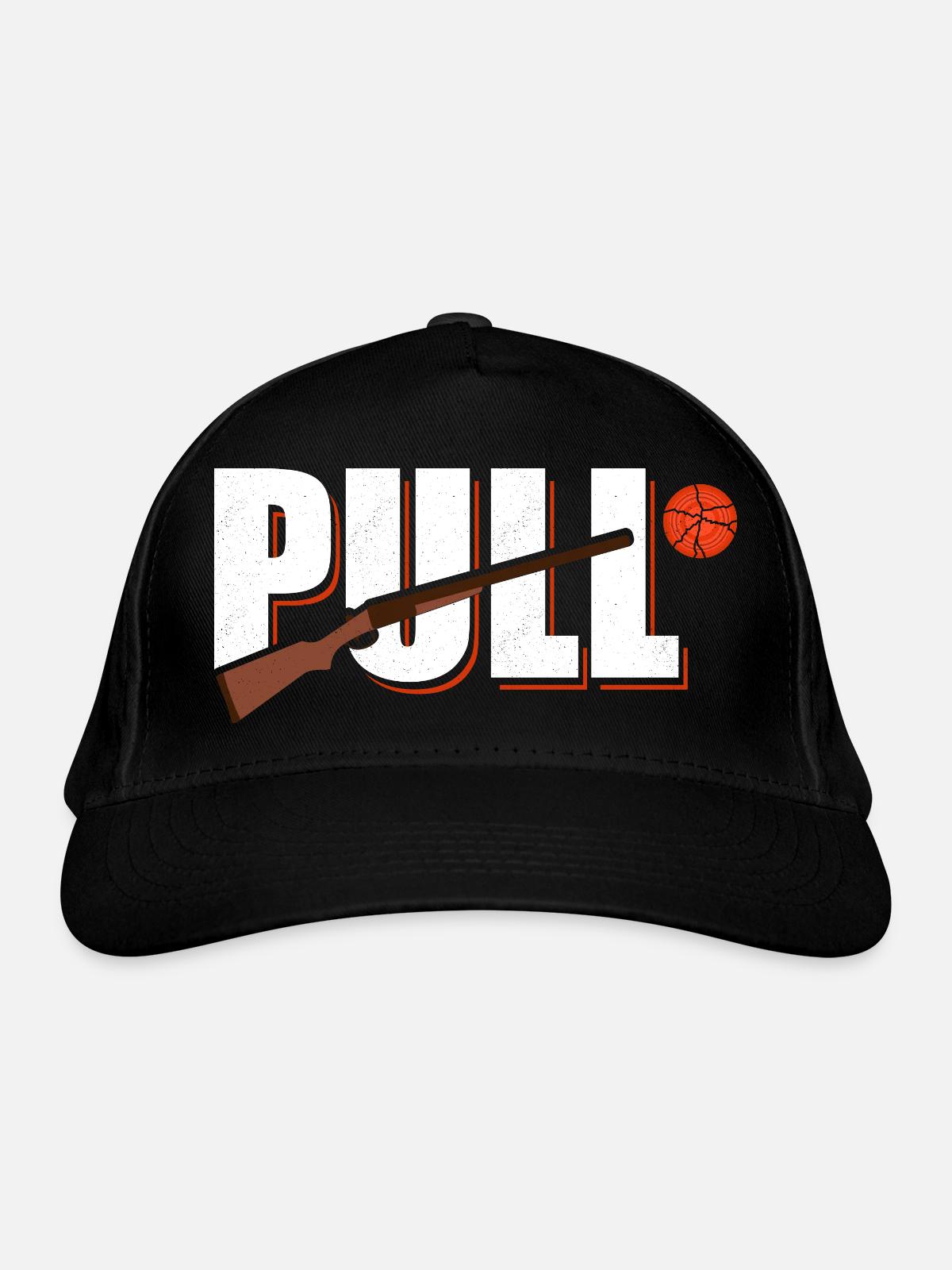 Pull Skeet Shooting Trapshooting - Bio-Baseballkappe - Schwarz - Vorne