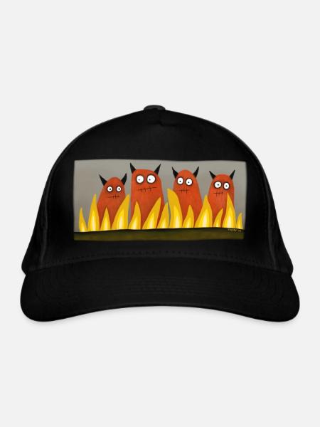 Four Devils - Organic Baseball Cap - black - Front