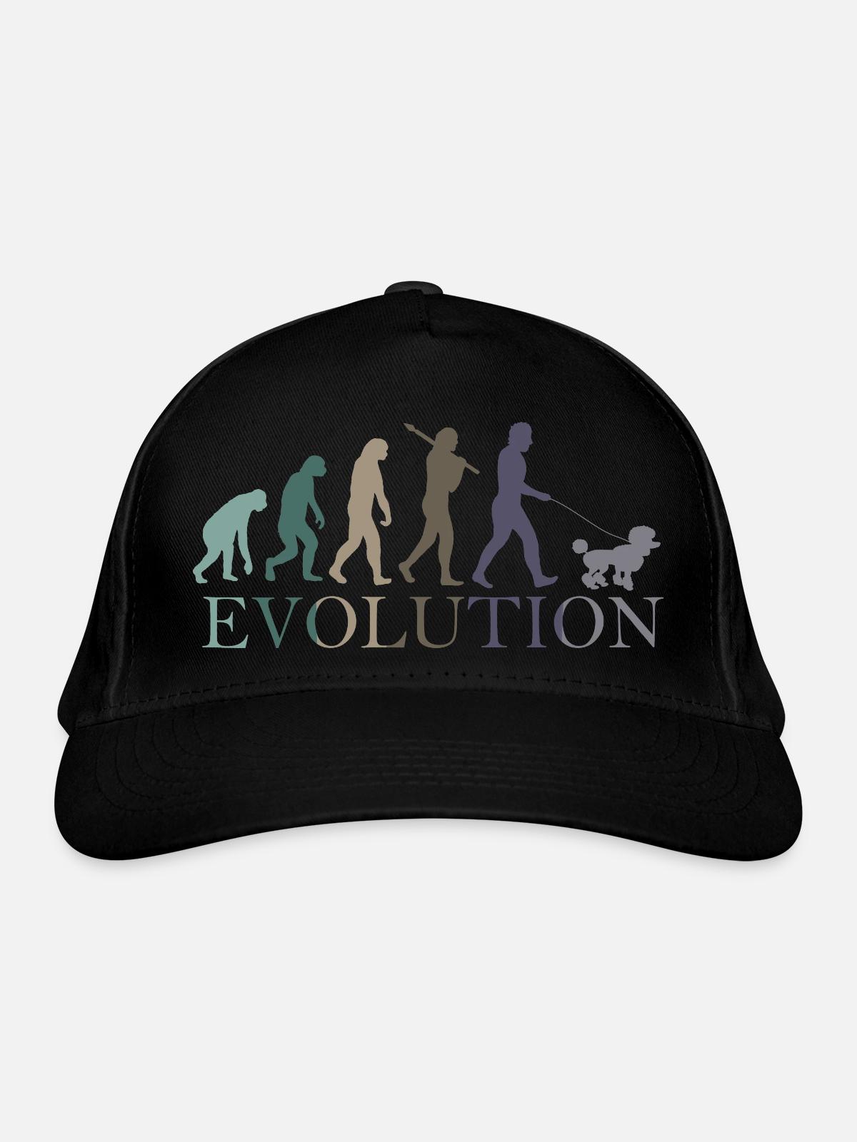 CANICHE ÉVOLUTION - Casquette classique bio - noir - Devant
