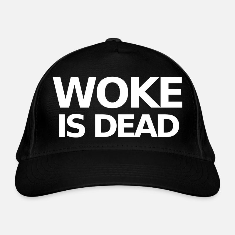 Woke ist Dead Statement - Bio-Baseballkappe - Schwarz