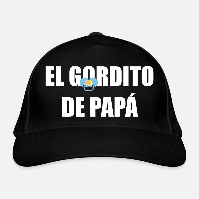 Daddy's Chubby in WHITE - Organic Baseball Cap - black