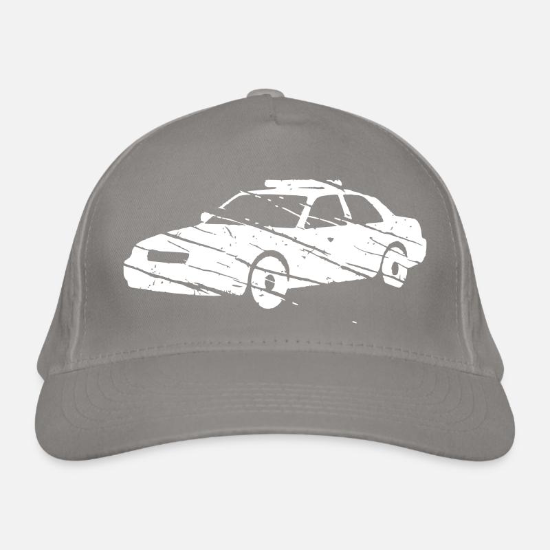 Police car chase grunge vector Organic Baseball Cap