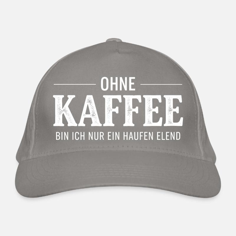 Ohne Kaffee ein Haufen Elend Bio-Baseballkappe