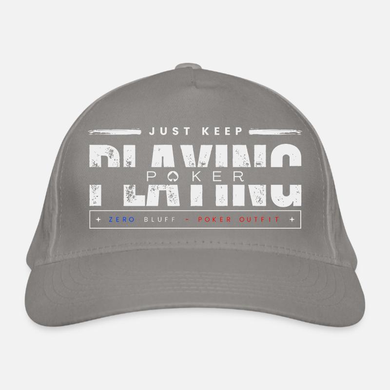 keep playing poker-blanc Casquette classique bio