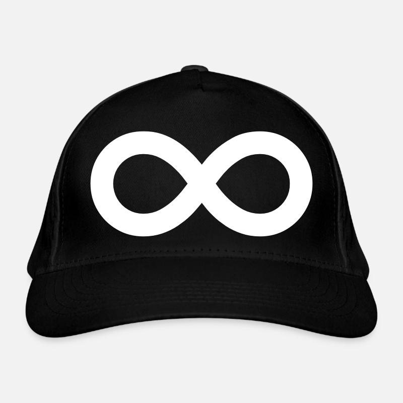 Infinity Sign – Minimalist Infinity - Organic Baseball Cap - black