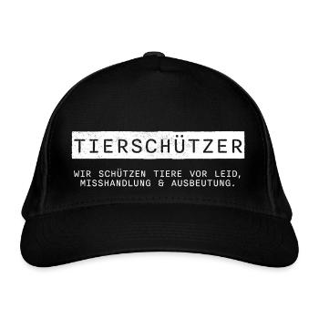 TIERSCHÜTZER - Bio-Baseballkappe - Schwarz - Vorne