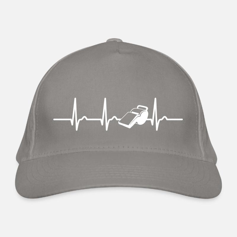 ECG curve - heart curve - referee - whistle Organic Baseball Cap