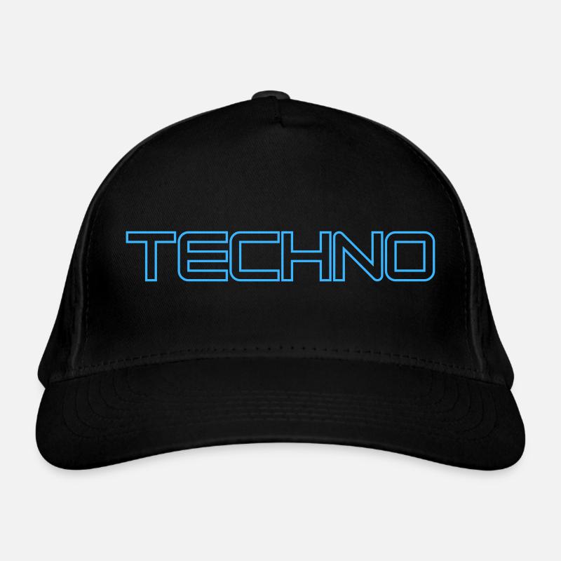 Futuristisches Techno-Design mit Neonlinien Bio-Baseballkappe