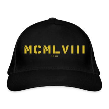 Avec chiffres romains MCMLVIII - 1958 - Casquette classique bio - noir - Devant