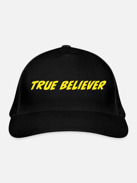 True Believer - Organic Baseball Cap - black - Front