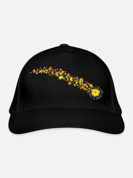Shooting star extreme - Organic Baseball Cap - black - Front