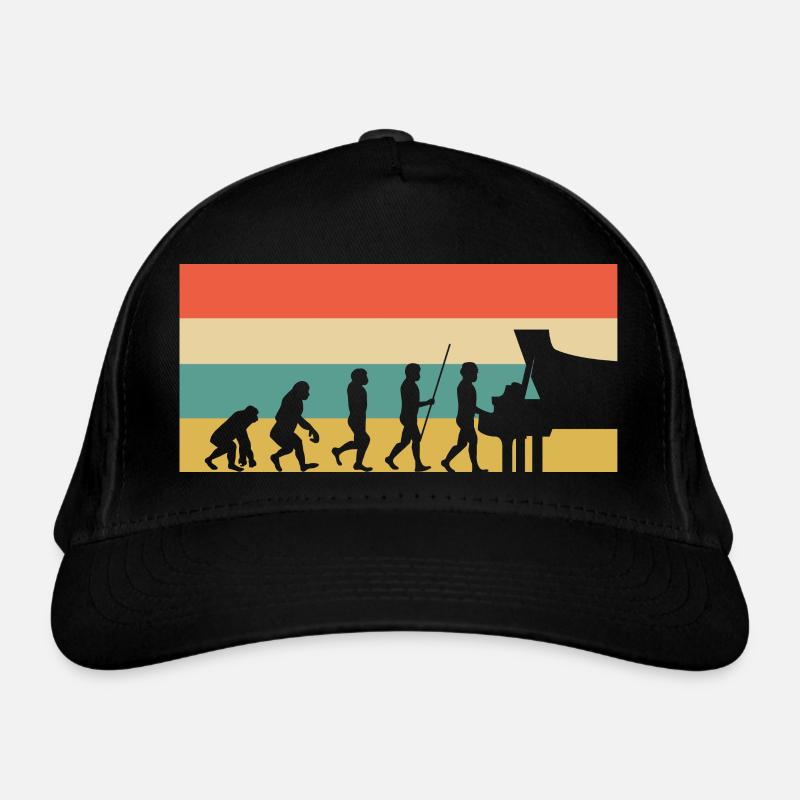 Piano Evolution Klavier Pianist Klavierspieler Bio-Baseballkappe