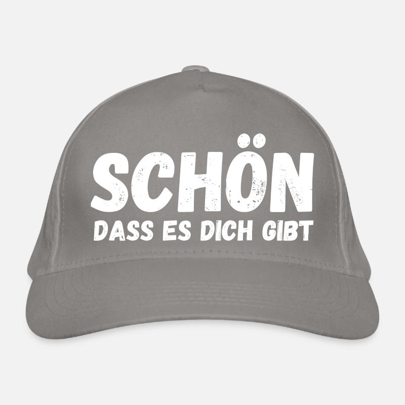 Schön, dass es dich gibt weis Bio-Baseballkappe