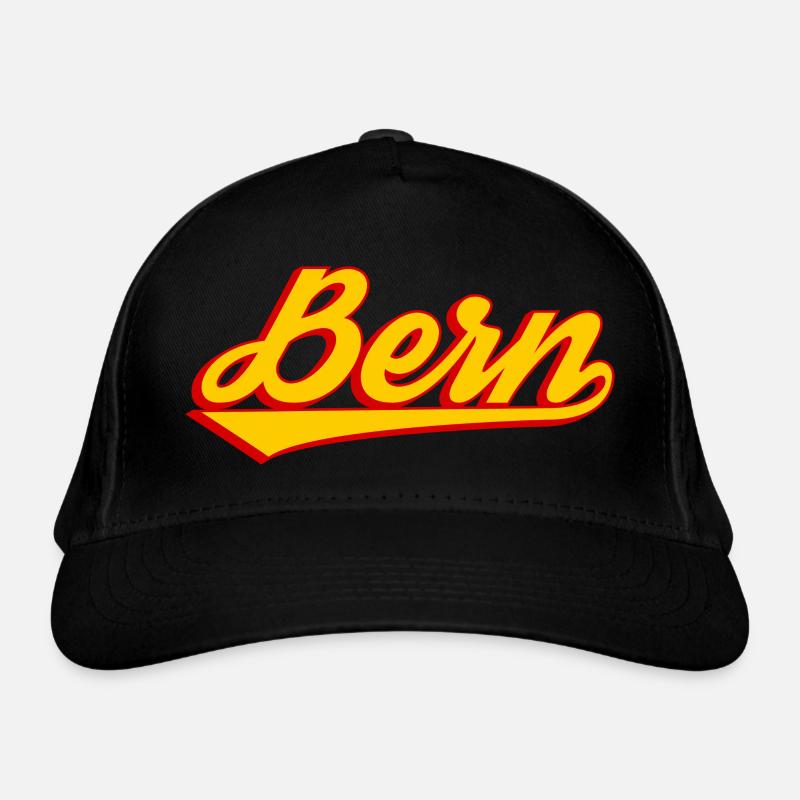 Bern Retro Font Logo Print Organic Baseball Cap