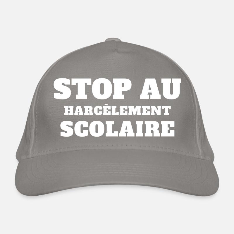 stop harcèlement scolaire, scolarité Casquette classique bio