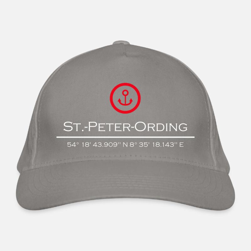 St. Peter Ording roter Anker Bio-Baseballkappe