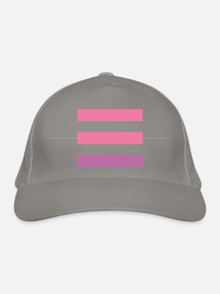Heaven rose minimalist moderne et stylé - Casquette classique bio - gris clair - Devant