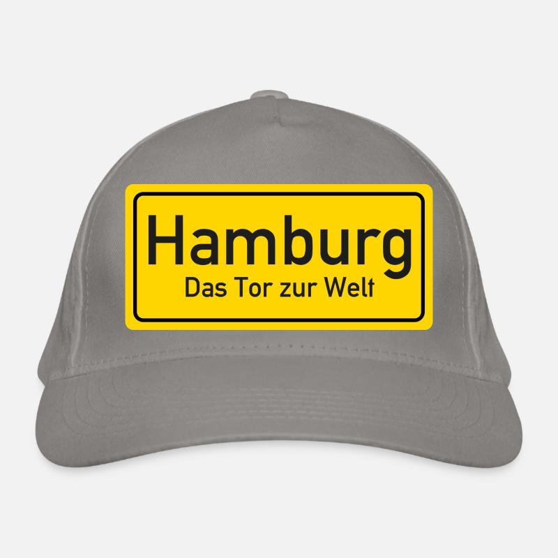 Hamburg place name sign Germany Organic Baseball Cap