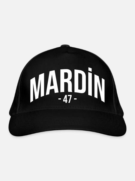 Mardin 47 Türkei Turkiye Geschenk Urlaub TR Türk - Bio-Baseballkappe - Schwarz - Vorne