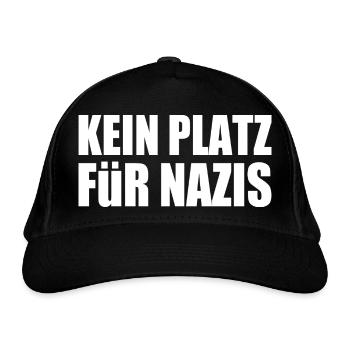kein platz für nazis - Bio-Baseballkappe - Schwarz - Vorne