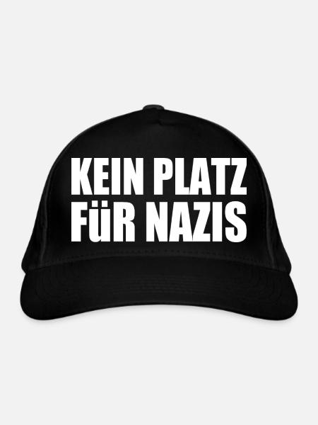 kein platz für nazis - Bio-Baseballkappe - Schwarz - Vorne
