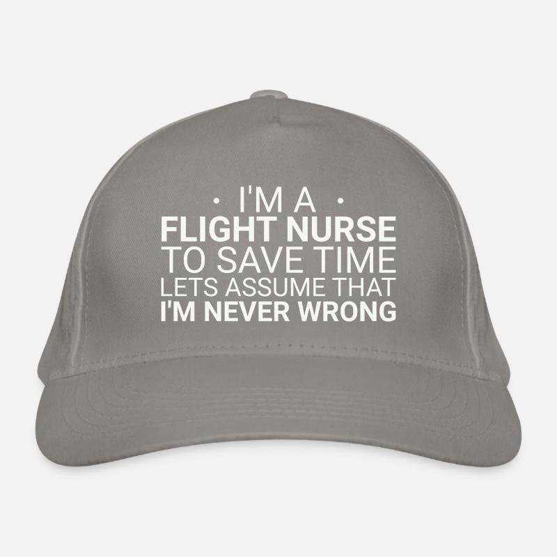Flight Nurse Never Wrong Air Rescue Organic Baseball Cap