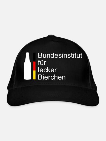 Bundesinstitut für Lecker Bierchen - Bio-Baseballkappe - Schwarz - Vorne