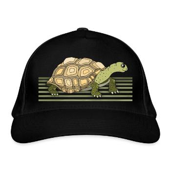 Tortoise - Organic Baseball Cap - black - Front