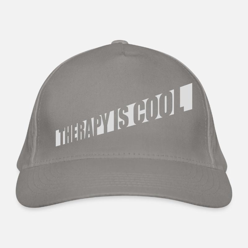 therapy is cool Zitat Bio-Baseballkappe