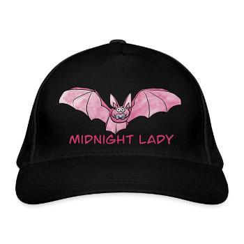 Dame de minuit / Chauve-souris / Bébé / Gothique / Nuit - Casquette classique bio - noir - Devant