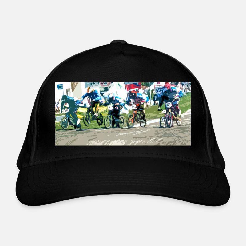 BMX-Rennen - Bio-Baseballkappe - Schwarz