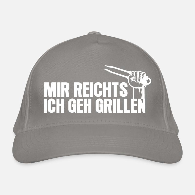 Mir reichts ich geh Grillen - BBQ Essen Design Bio-Baseballkappe