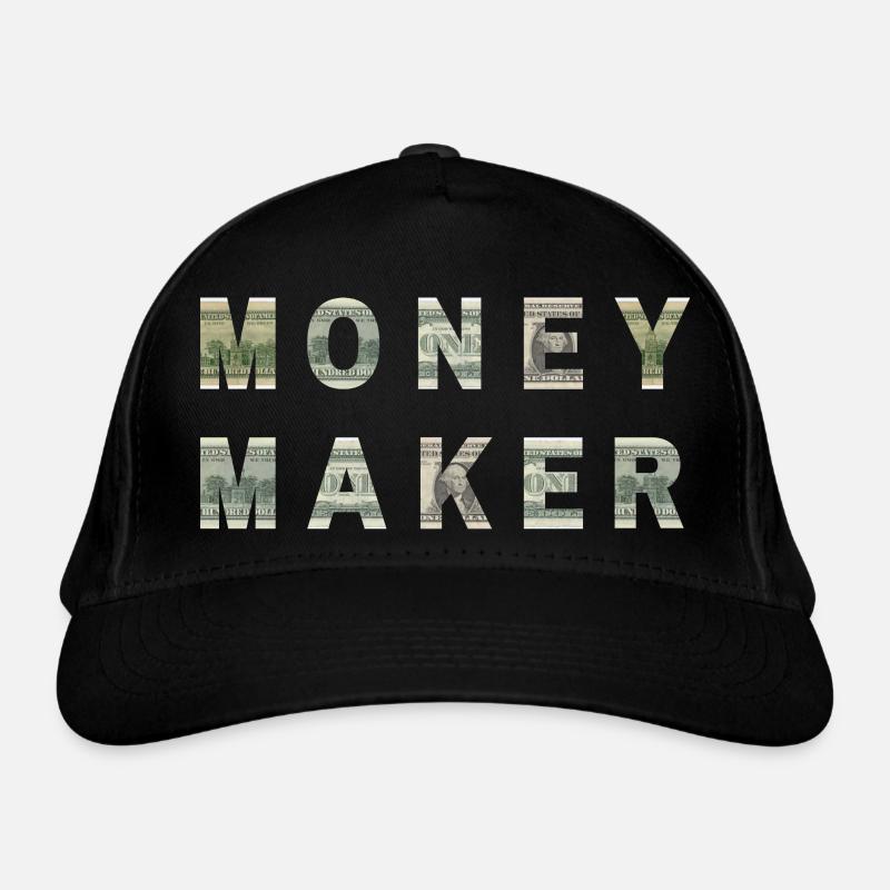 Money Maker Dollar Bill Texture Motivation Casquette classique bio