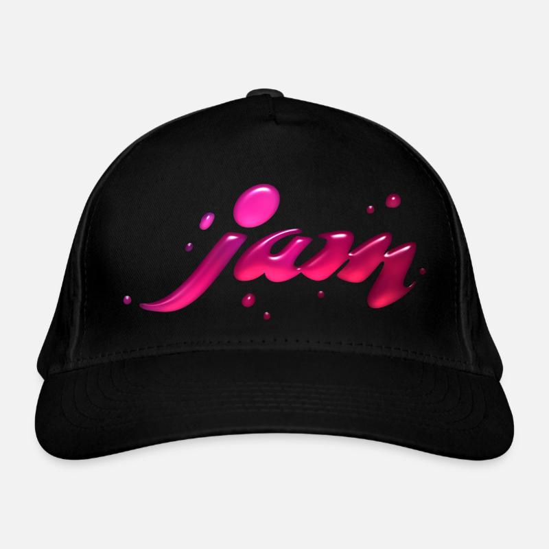 Jam Text Art Organic Baseball Cap