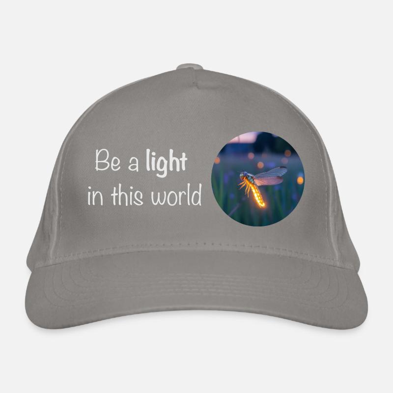 Be a light in this world – fireflies Organic Baseball Cap