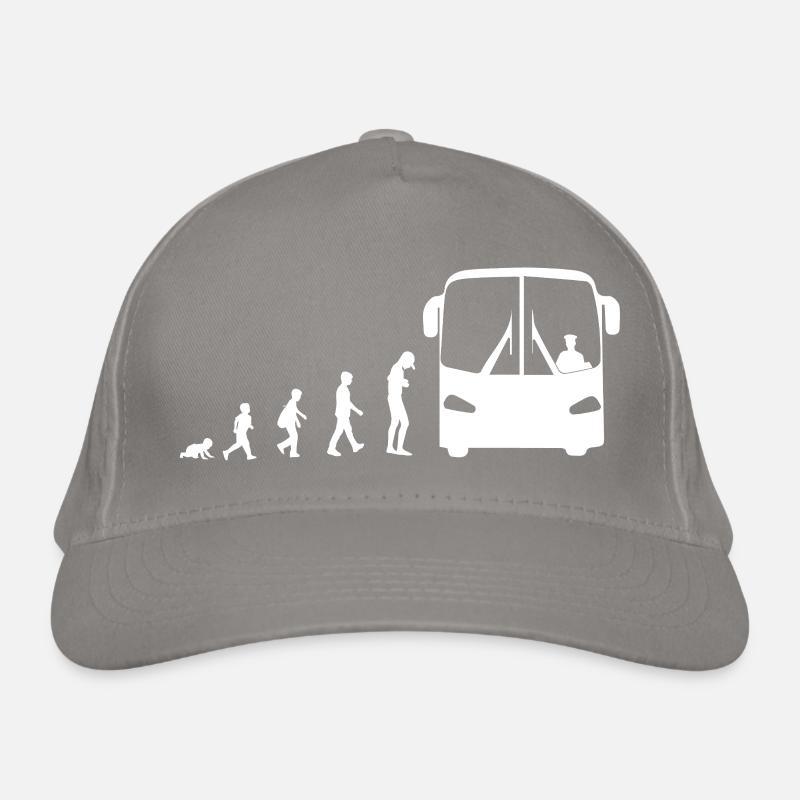 Evolution vom Baby zum Busfahrer Bio-Baseballkappe