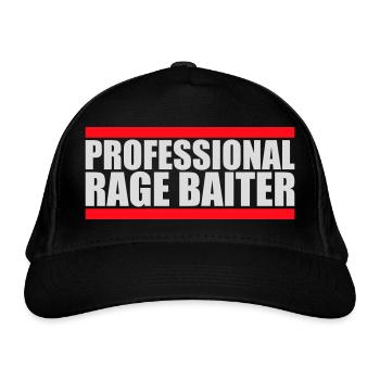 Professional Rage Baiter Troll Aufmerksamkeit Spaß - Bio-Baseballkappe - Schwarz - Vorne