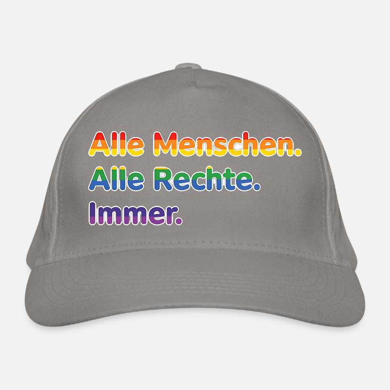 All people. All rights reserved. Always. – Pride Stateme Organic Baseball Cap